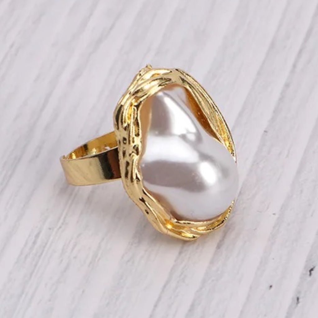 Lily Pearl adjustable ring - Trufacebygrace