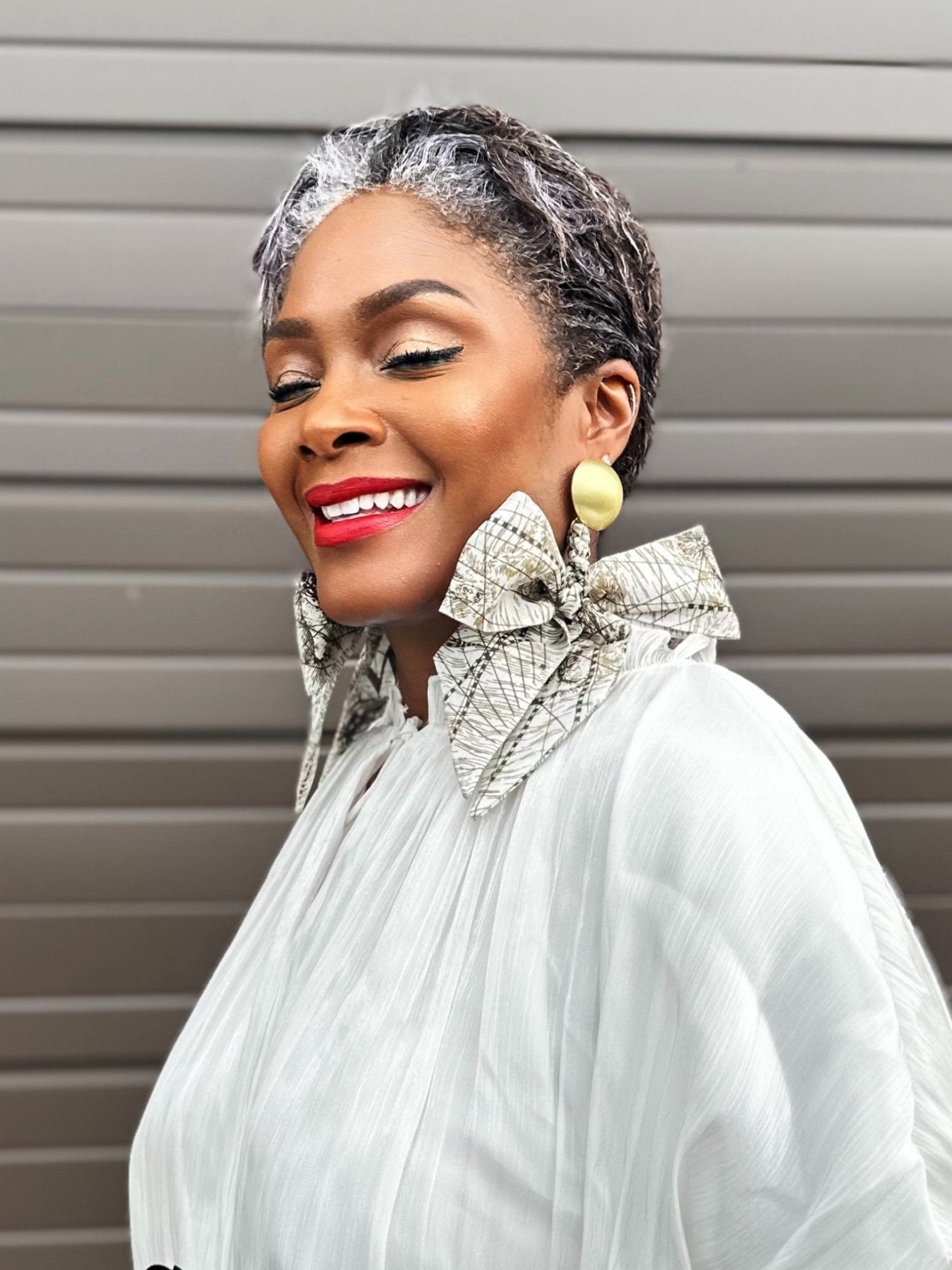 Luxe Bow Earrings - Graphics - Trufacebygrace