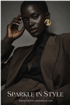 Luxe Crystal Gye Nyame Earrings - Trufacebygrace