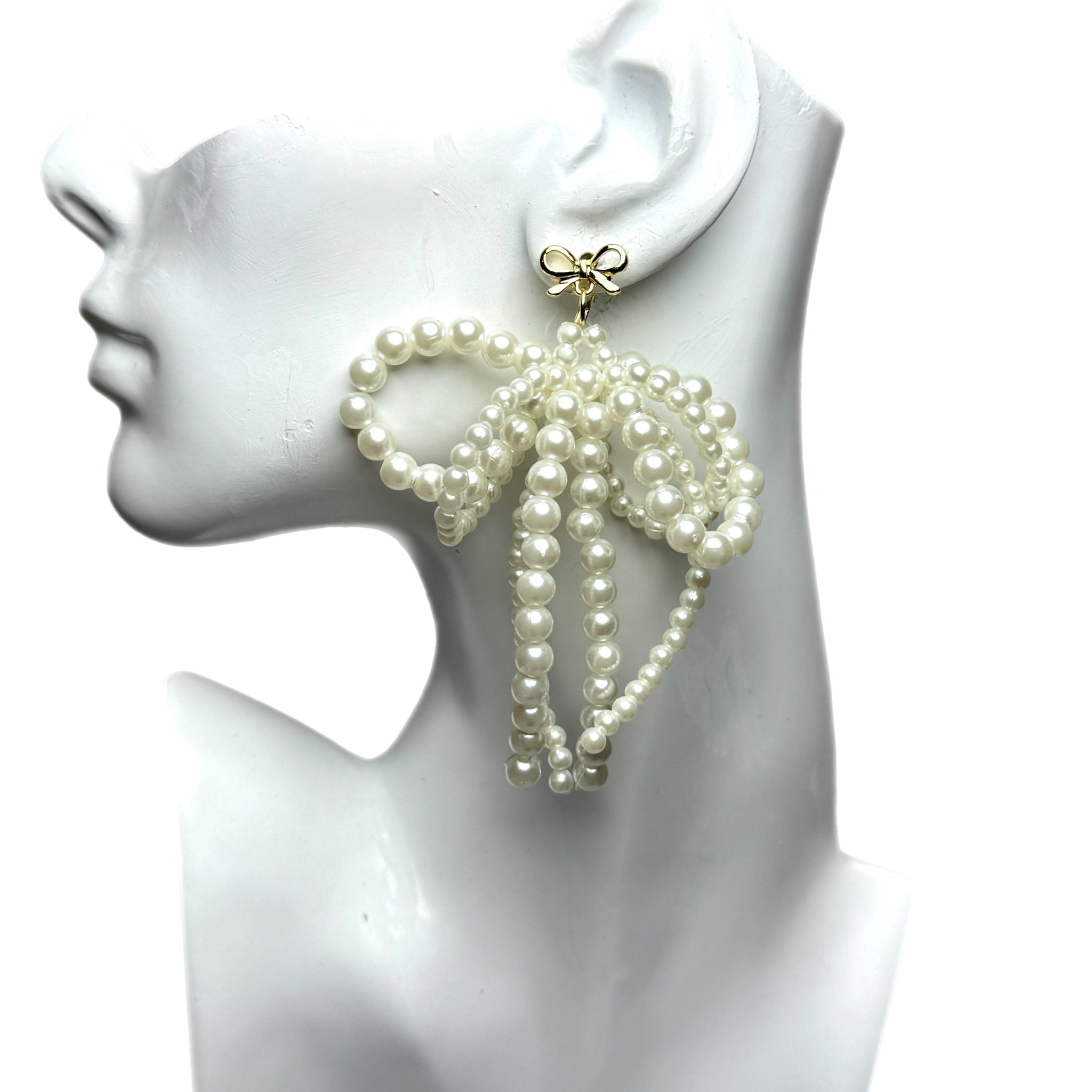 Luxe Pearl Bow Earrings - Trufacebygrace