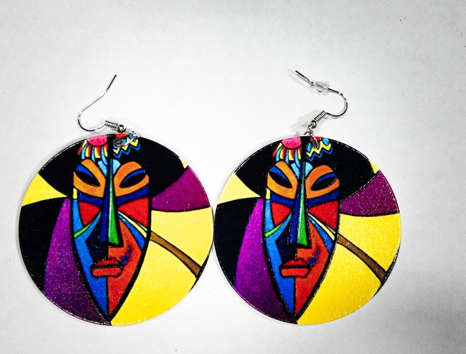 Mande African Face Mask Earrings - Trufacebygrace