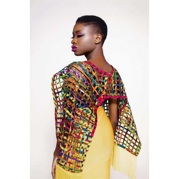 Mebolife laced Ankara convertible Cape/Top/ Scarf - Trufacebygrace