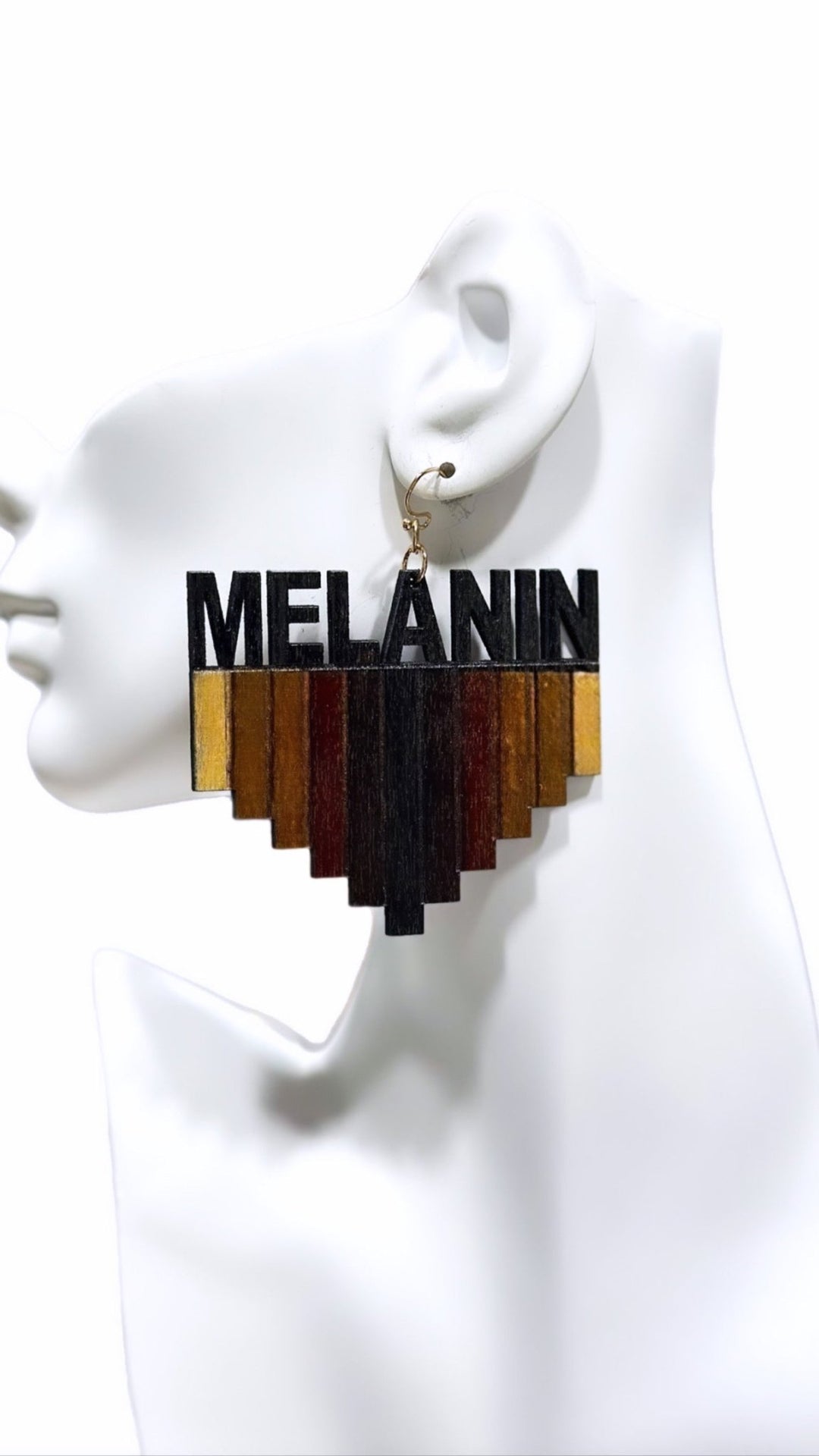 Melanin Carved Wood Earrings - Trufacebygrace