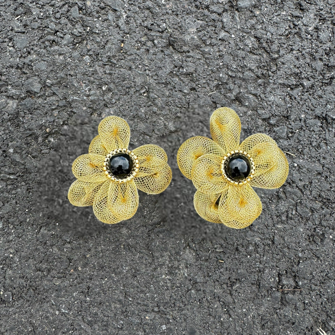 Mesh Bloom Earrings - Trufacebygrace