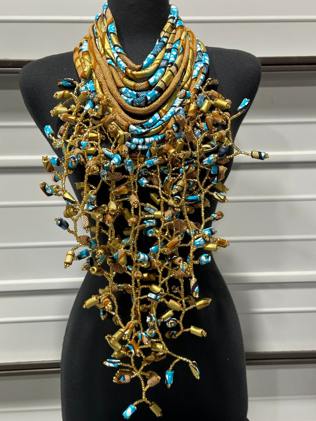 Metallic Gold Heritage Ntoma Kandy Branch Statement Necklace - Trufacebygrace