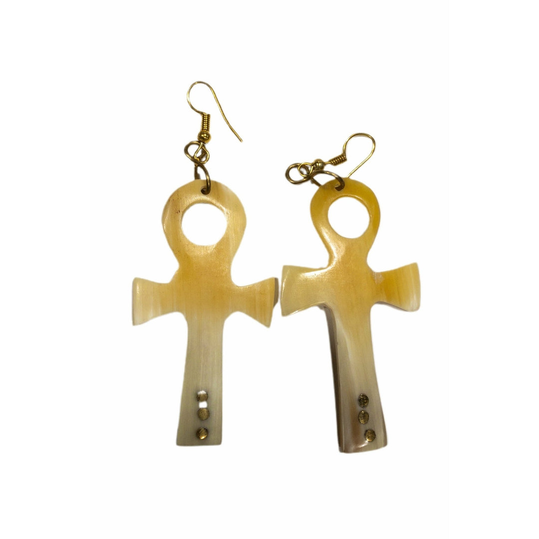 Mfupa Ankh Earrings - Trufacebygrace