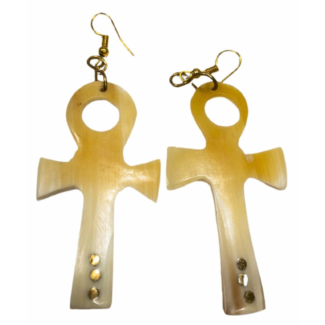 Mfupa Ankh Earrings - Trufacebygrace