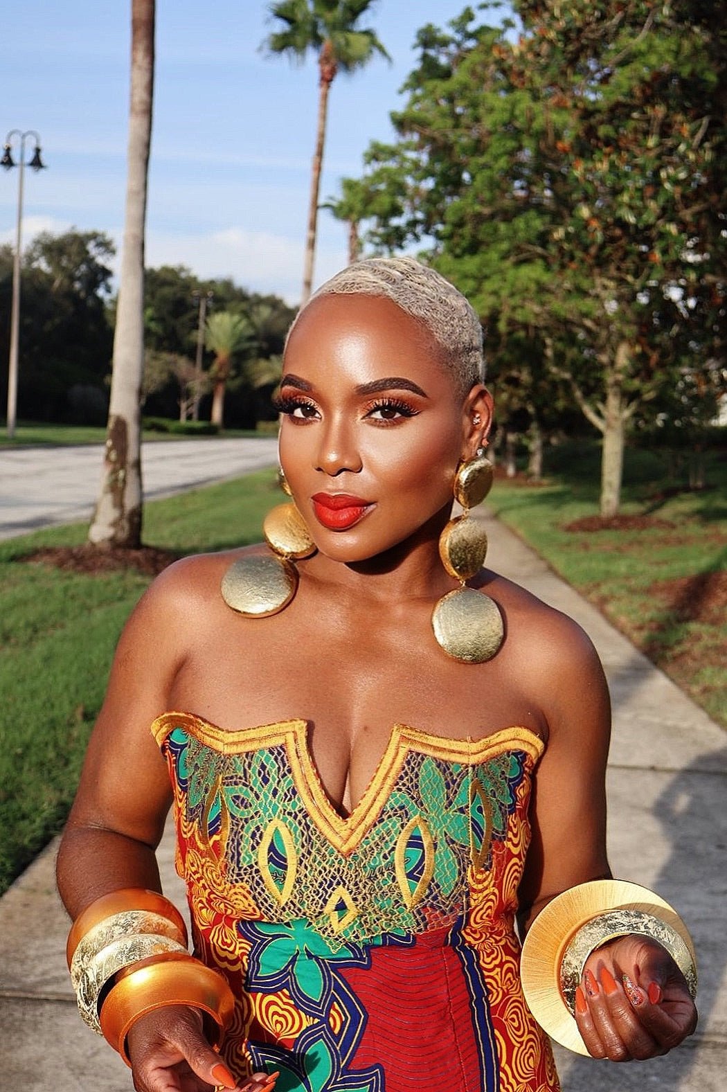 Miensa Gold Discs Earrings - Trufacebygrace