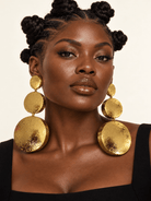 Miensa Gold Discs Foil Earrings - Trufacebygrace