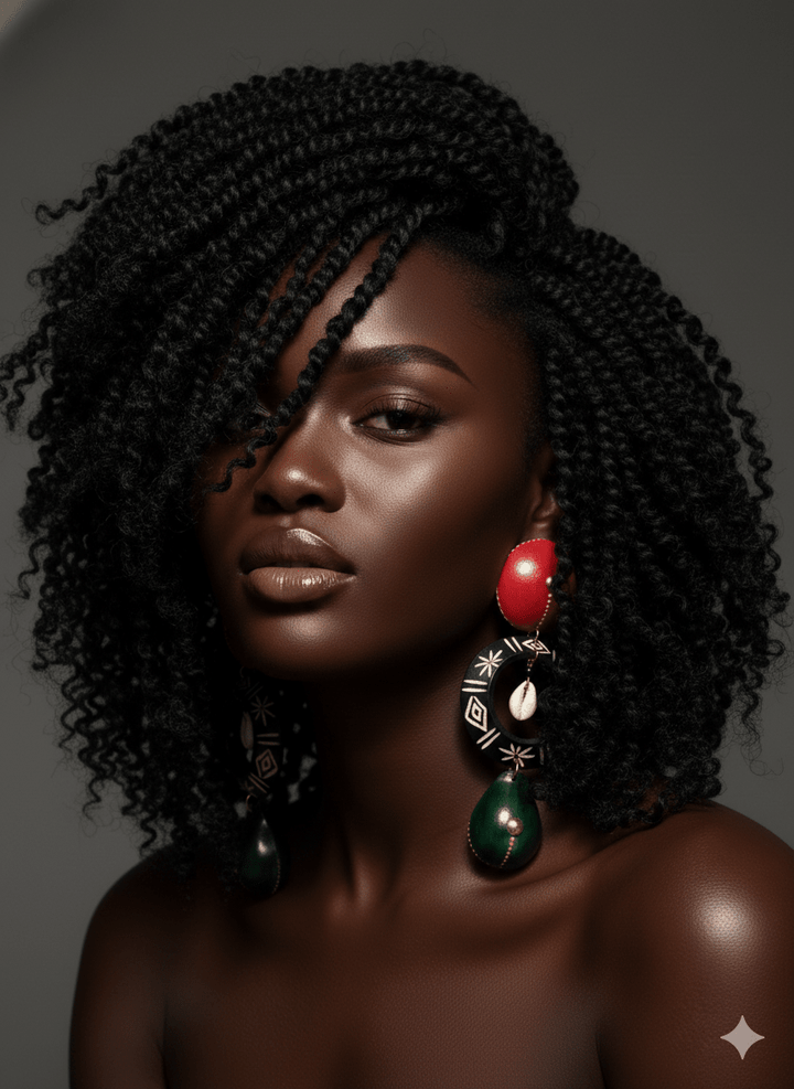 Mixed Colors Calabash Tribal Expressions Earrings - Trufacebygrace