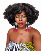 Monochrome Adinkra Earrings - Trufacebygrace