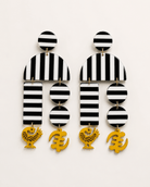 Monochrome Adinkra Earrings - Trufacebygrace