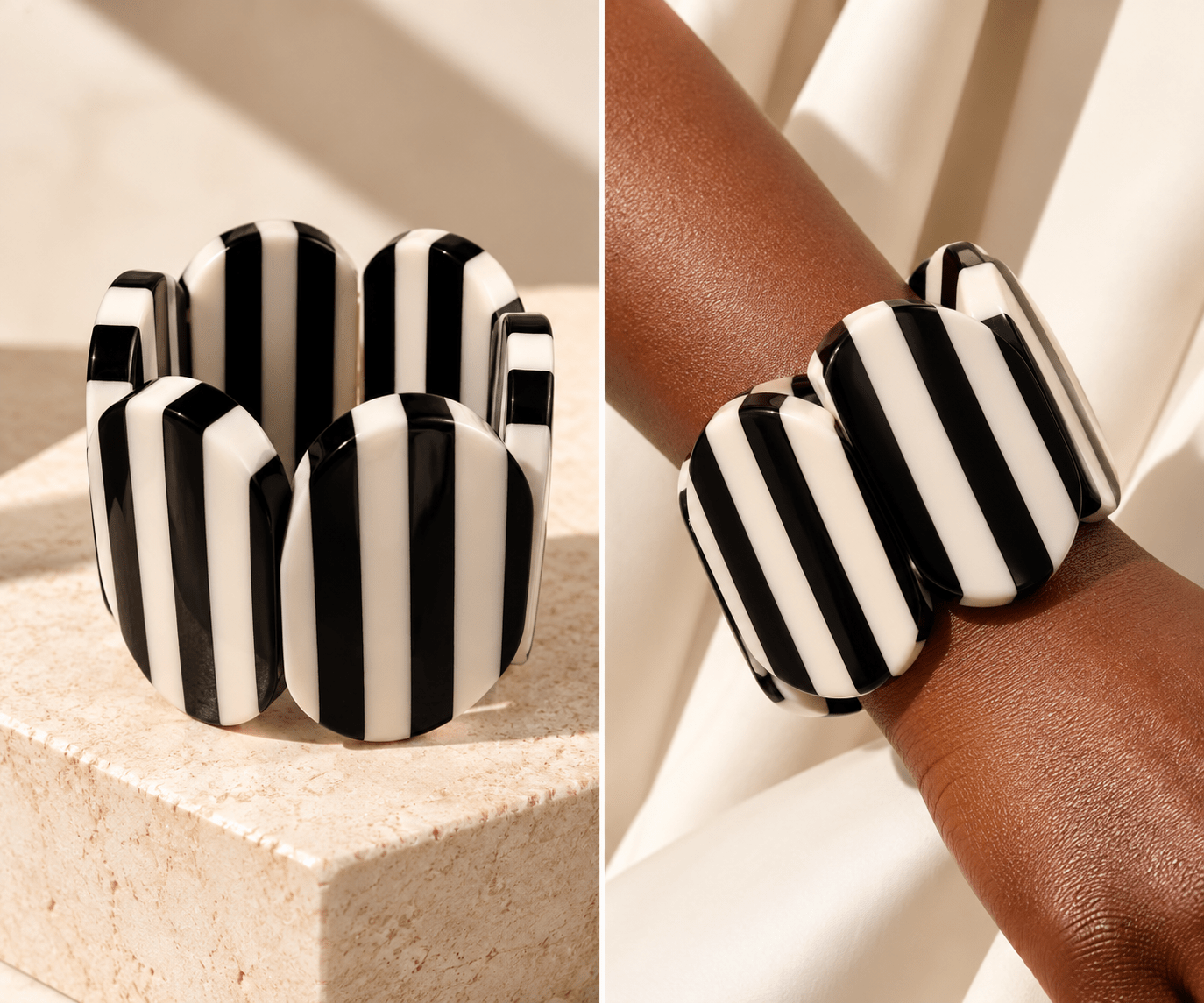 Monochrome Elastic Bracelet - Trufacebygrace
