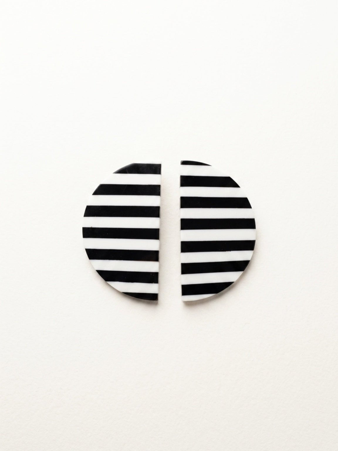 Monochrome Halfmoon Earrings - Trufacebygrace