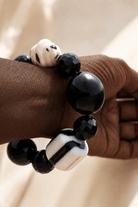 Monochrome Oversized Glass Bead Bracelet - Trufacebygrace