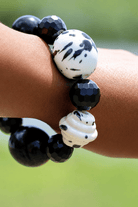 Monochrome Oversized Glass Bead Bracelet - Trufacebygrace