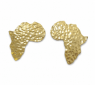 Motherland Hammered Africa Map Earrings - Trufacebygrace