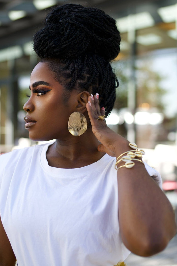 Mrembo Woven Gold Earrings - Trufacebygrace