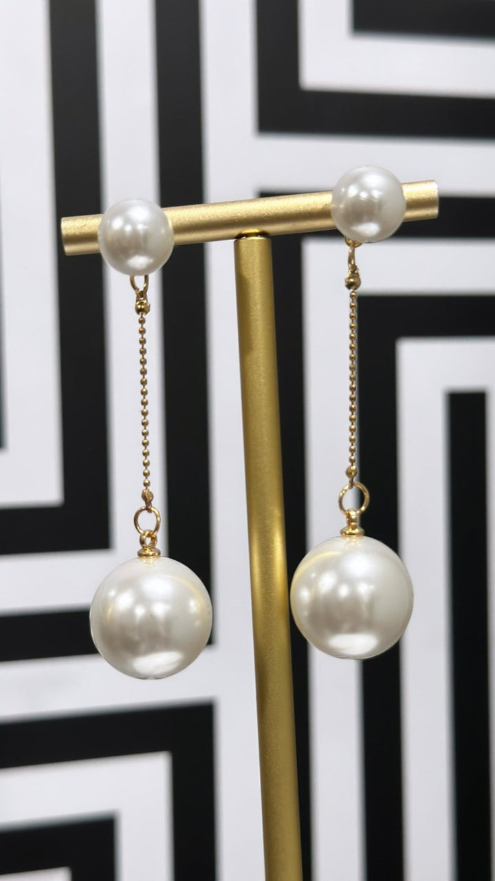 Ms Belle Pearl Drop Earrings - Trufacebygrace