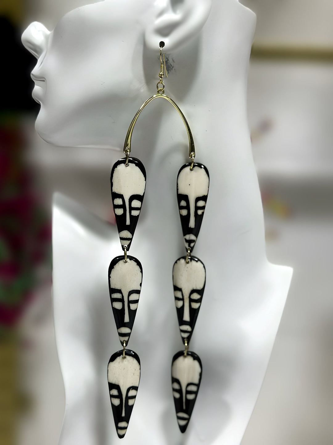 Multi Tribal Face Mask Earrings - Trufacebygrace