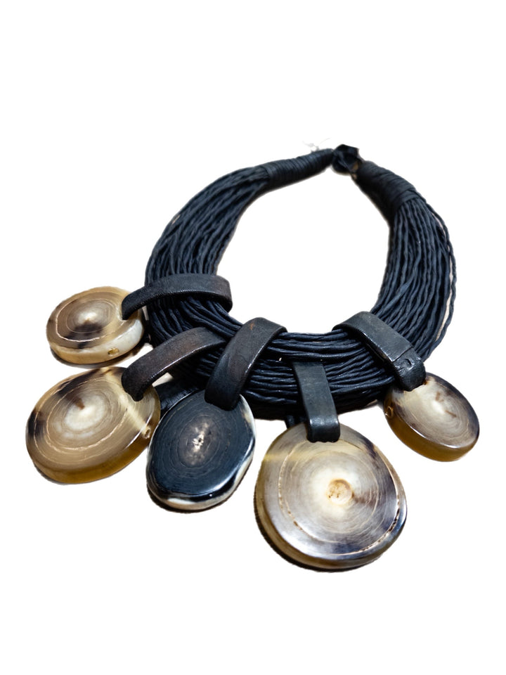 Mwamba Horn Disc Necklace - Trufacebygrace