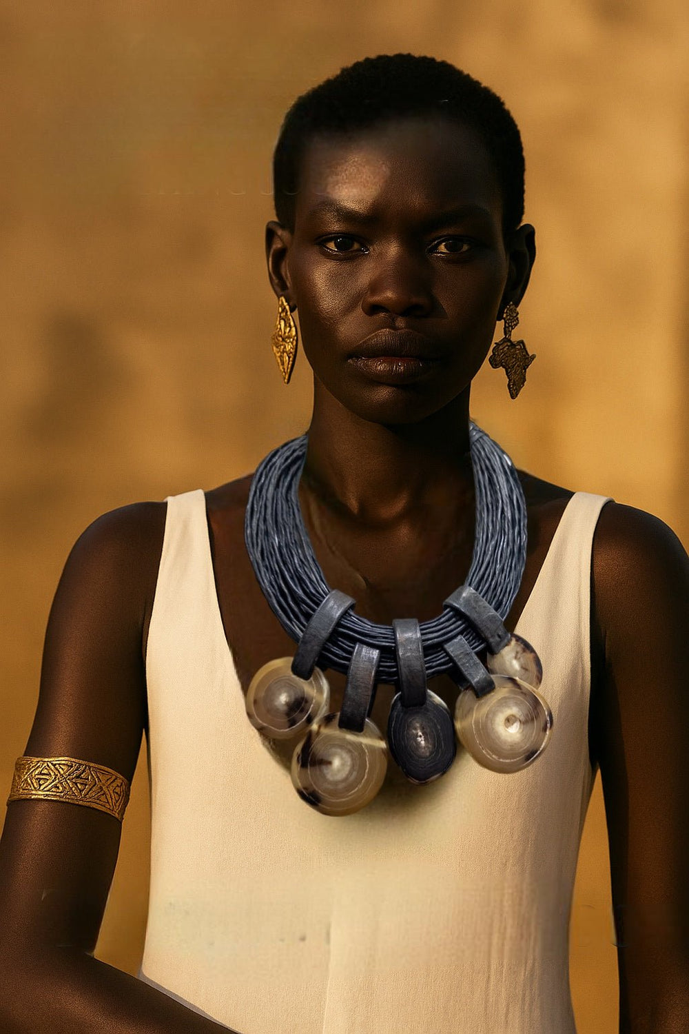 Mwamba Horn Disc Necklace - Trufacebygrace