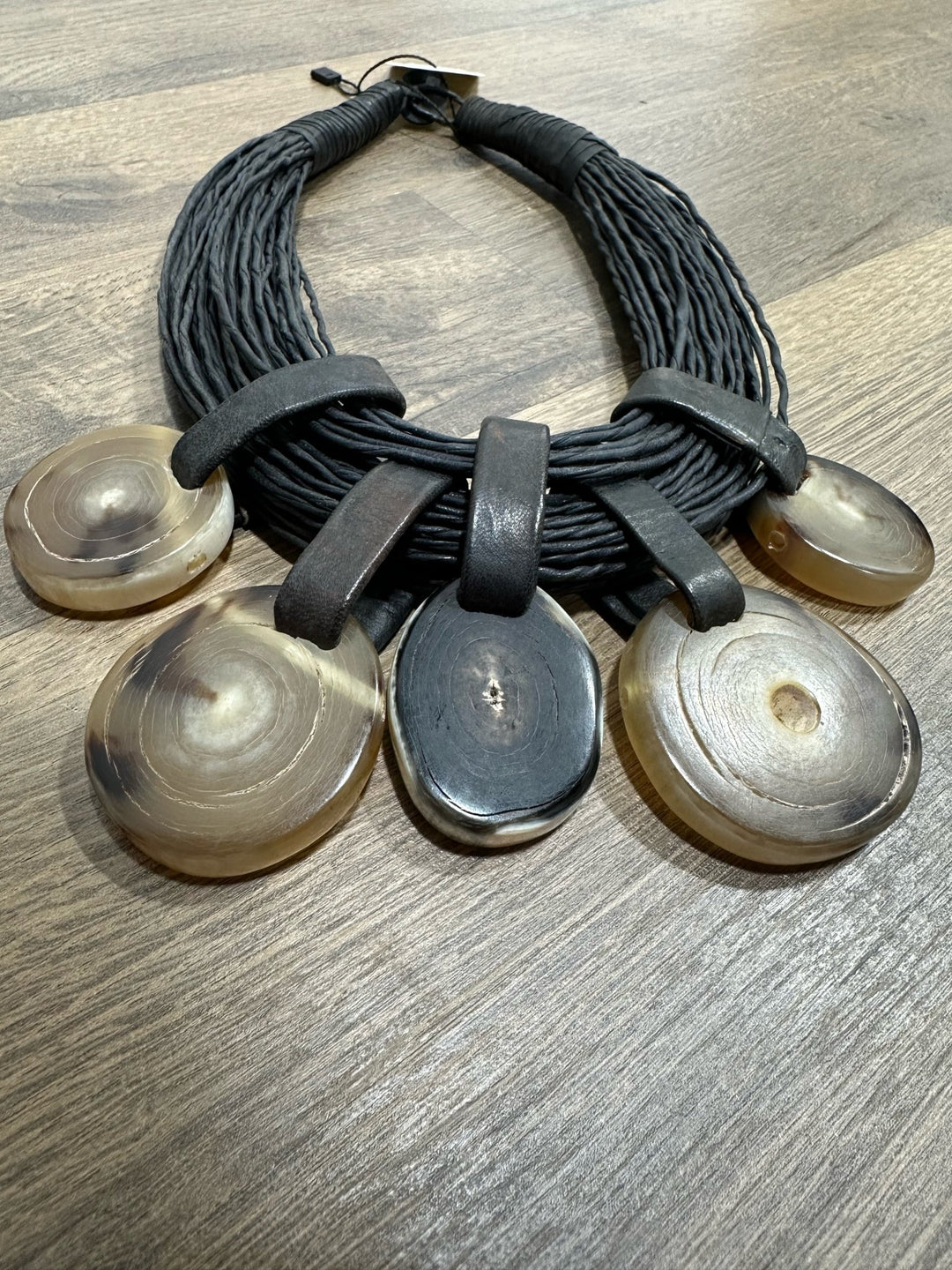 Mwamba Horn Disc Necklace - Trufacebygrace
