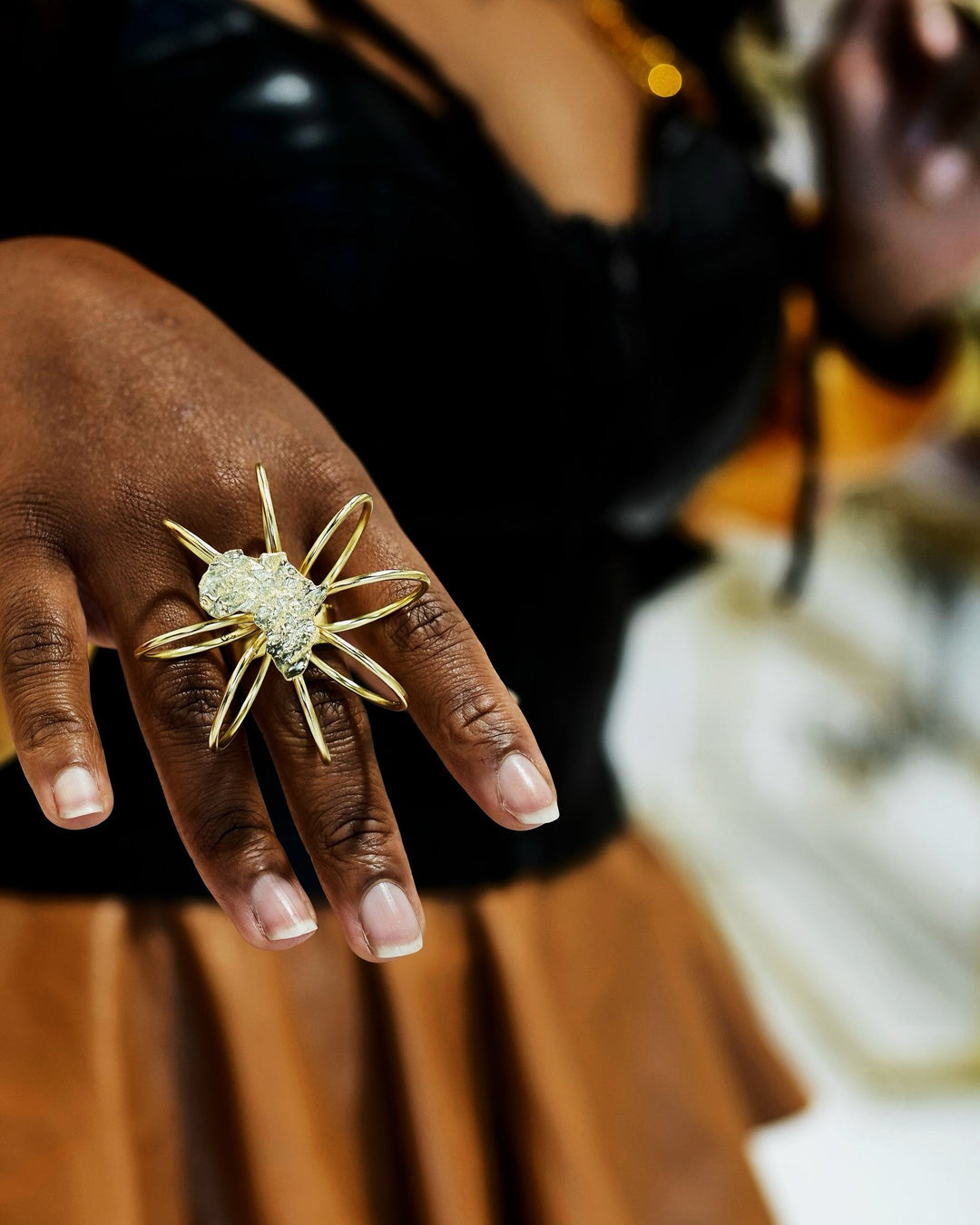 Nandi with Africa Map Statement ring - Trufacebygrace