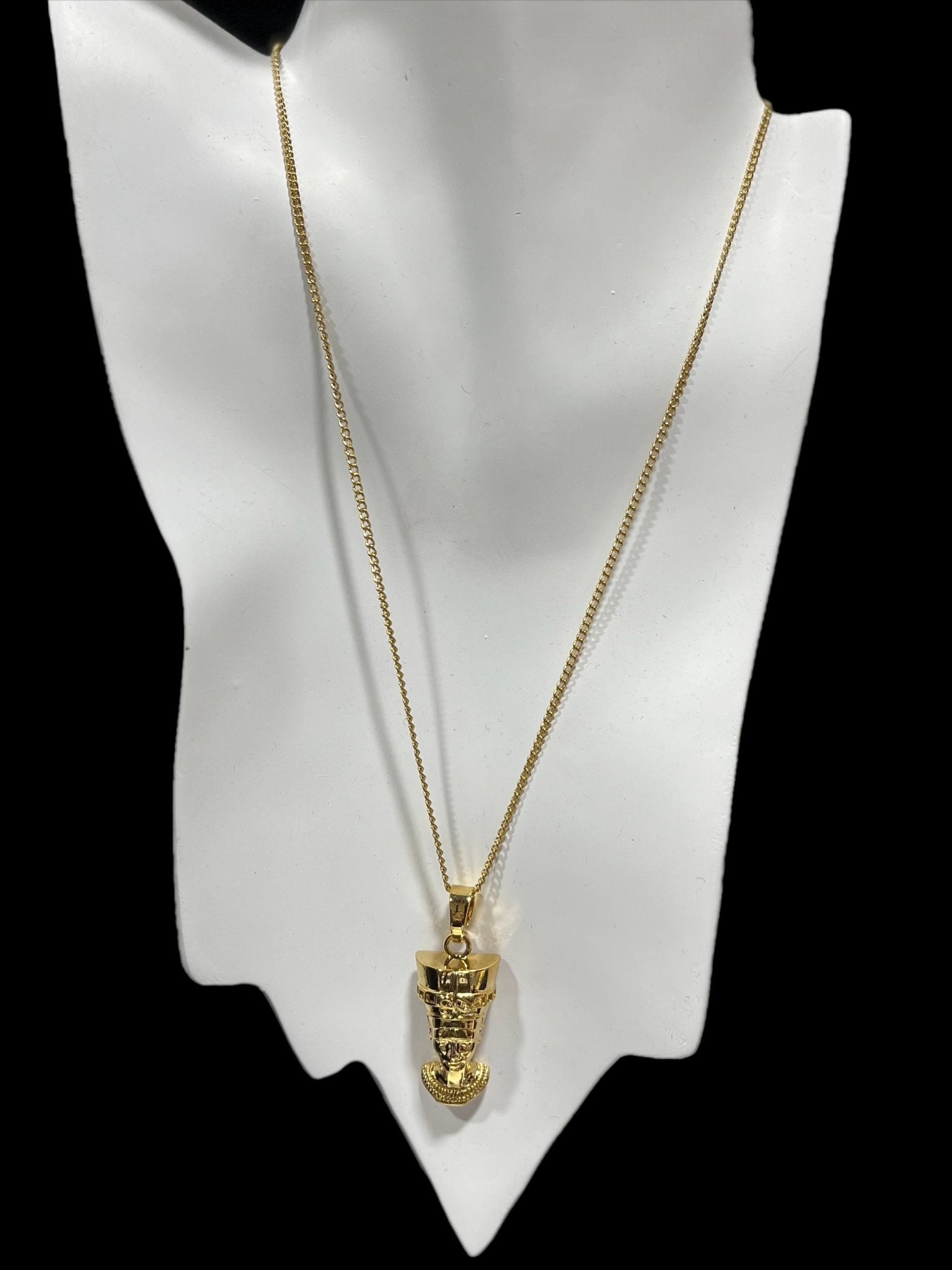 Nefertiti Head Necklace/ Earrings set - Trufacebygrace