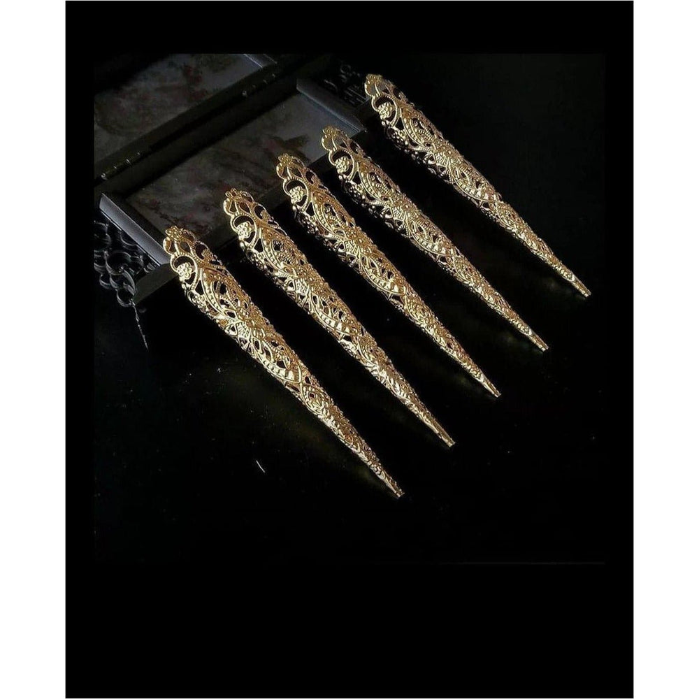 Ngongo Gold False Finger Nails - Trufacebygrace