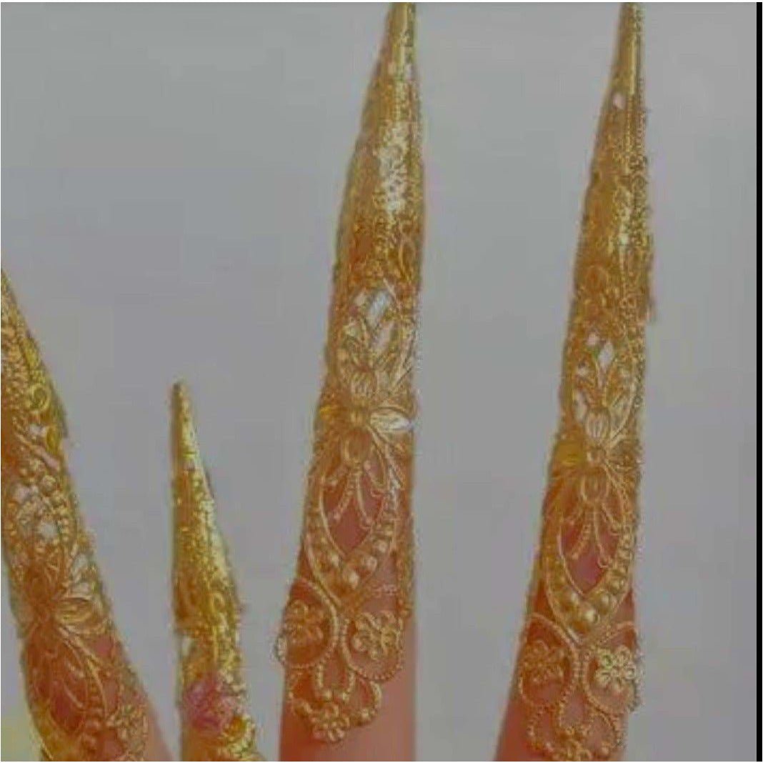 Ngongo Gold False Finger Nails - Trufacebygrace