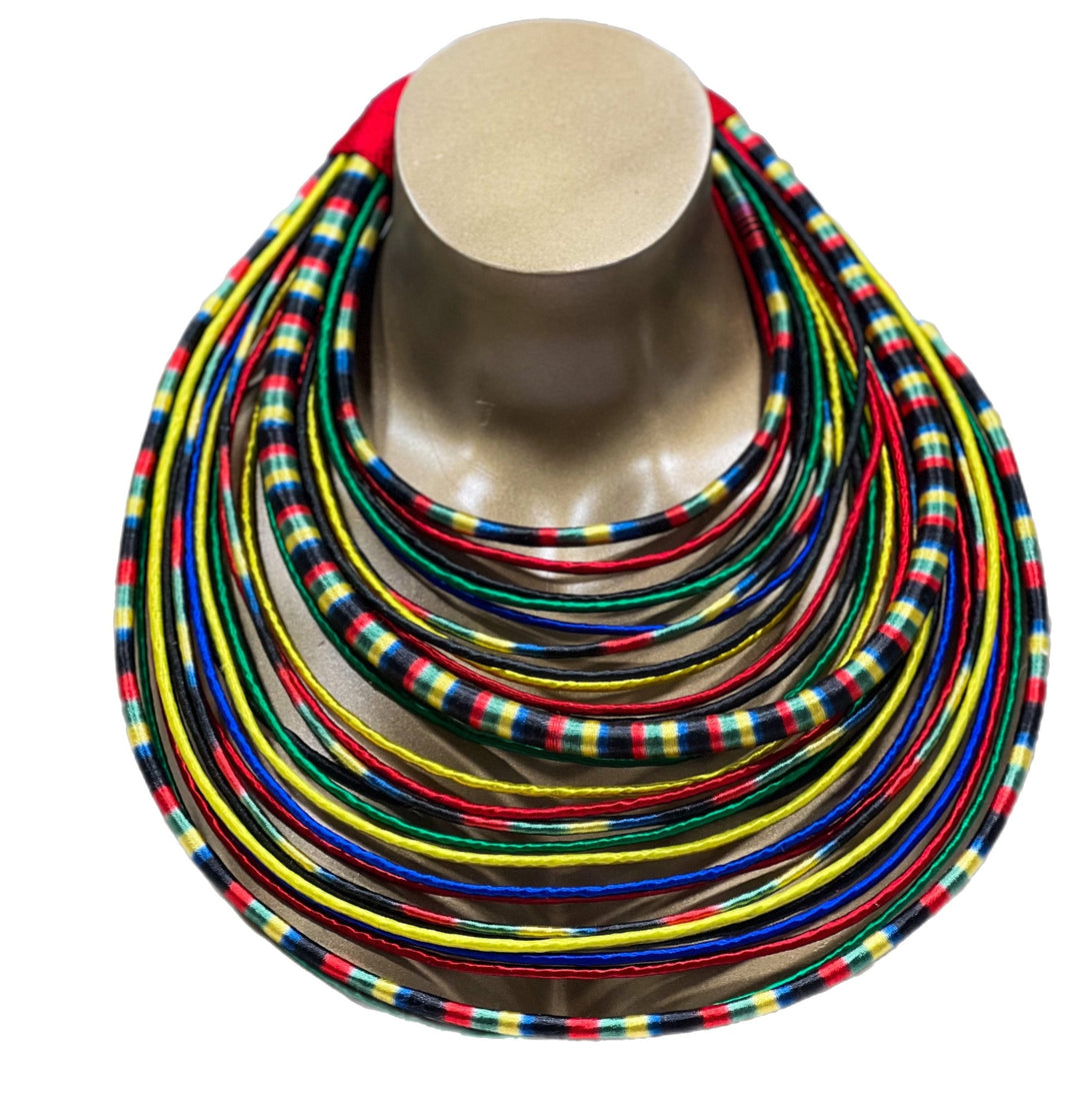 Nhyiayeso Multi Strand Thread Necklace - Multi - Trufacebygrace