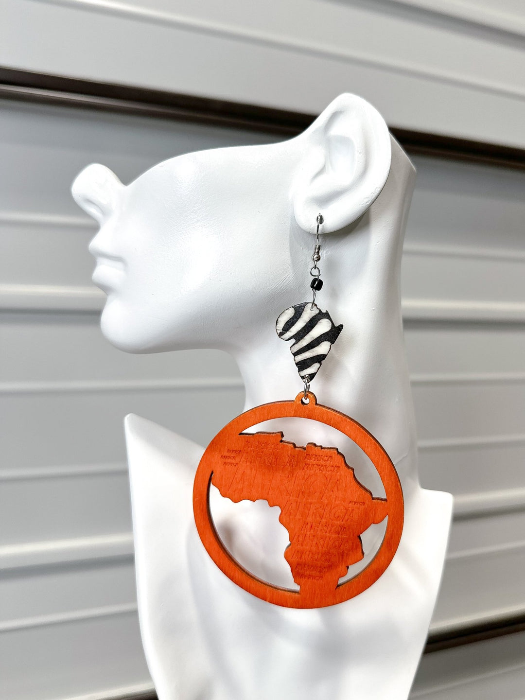 Nia African Map Earrings - Trufacebygrace