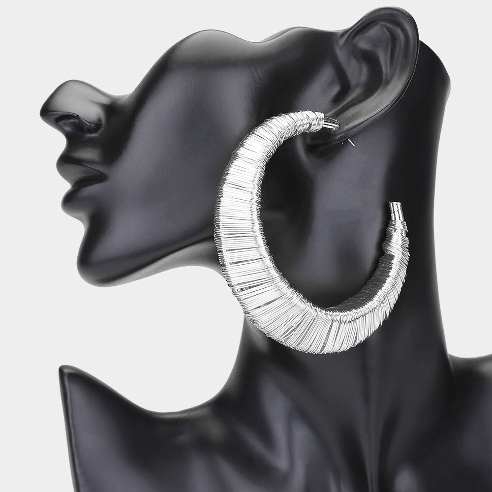 Nia Grande Wire Wrapped Hoop Earrings - Trufacebygrace