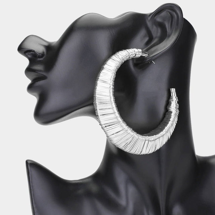 Nia Grande Wire Wrapped Hoop Earrings - Trufacebygrace
