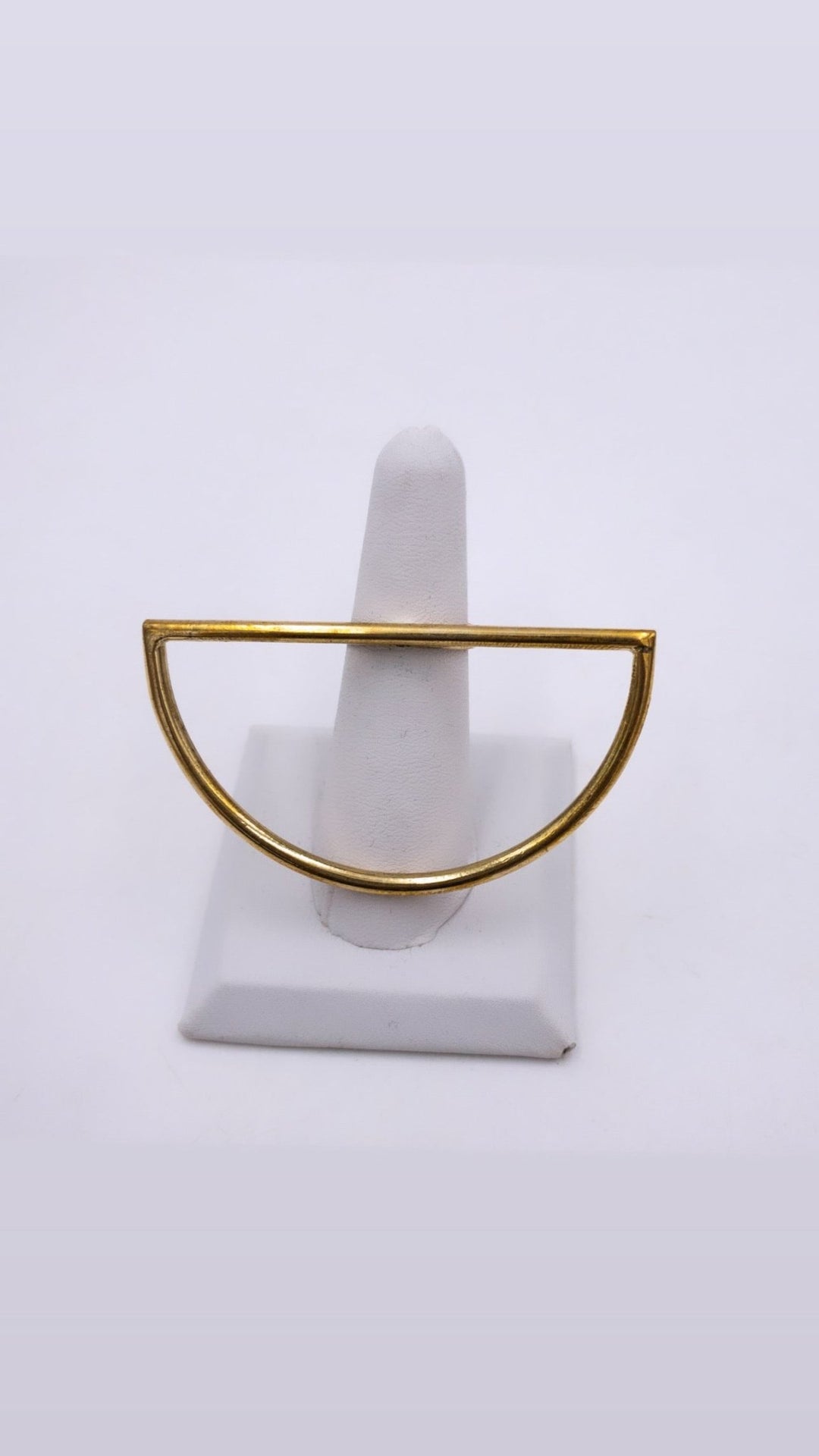 Nnengi Brass Statement Geometric Rings - Trufacebygrace