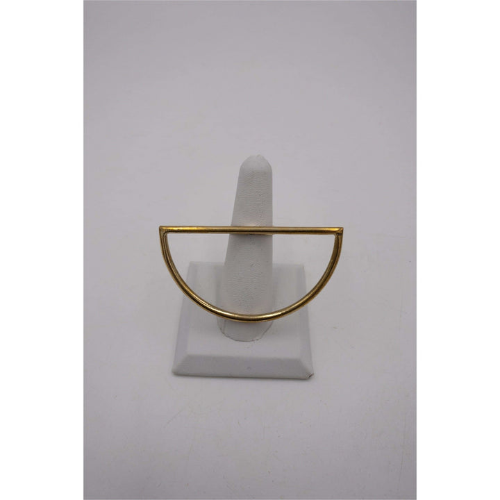 Nnengi Brass Statement Geometric Rings - Trufacebygrace