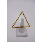 Nnengi Brass Statement Geometric Rings - Trufacebygrace