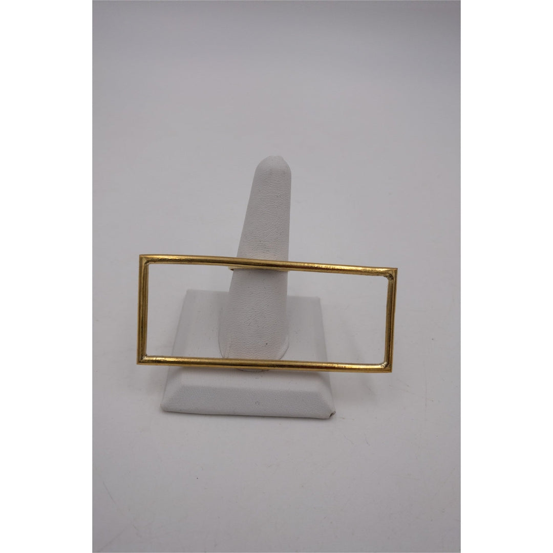 Nnengi Brass Statement Geometric Rings - Trufacebygrace