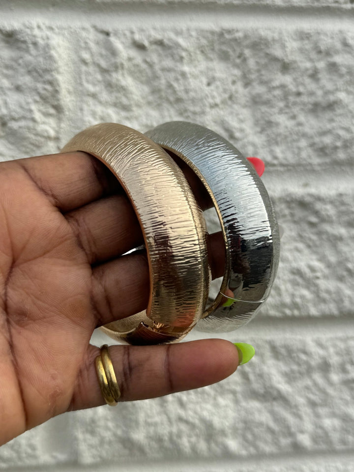 Non tarnish Luxe Textured Bangle / bracelet - Trufacebygrace