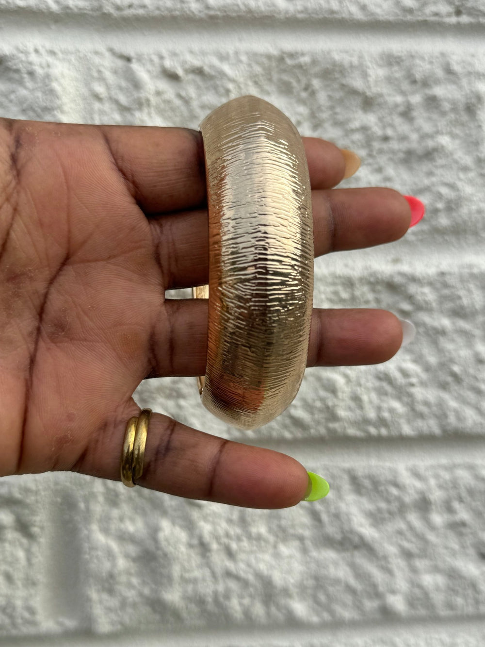 Non tarnish Luxe Textured Bangle / bracelet - Trufacebygrace