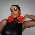 Nonso Square top flower petal earrings - Trufacebygrace
