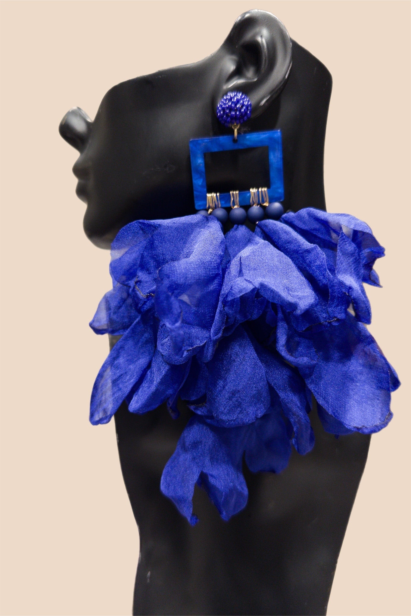 Nonso Square top flower petal earrings - Trufacebygrace