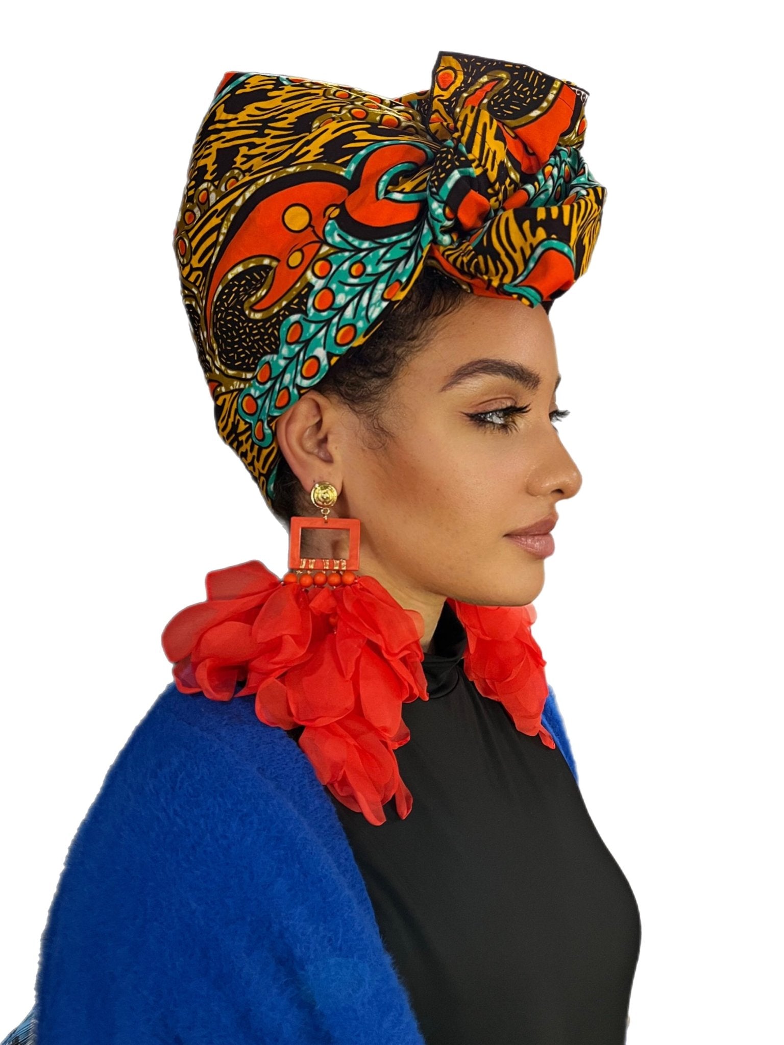 Nonso Square top flower petal earrings - Trufacebygrace