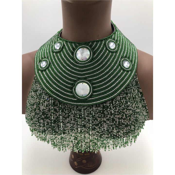 Nozamo Beaded Neckpiece and Cuffs - Trufacebygrace