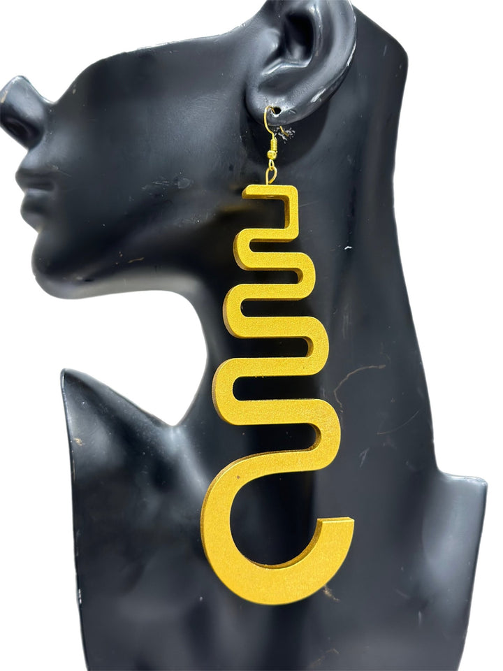 Nsono Sono painted Wood lightweight Earrings - Trufacebygrace