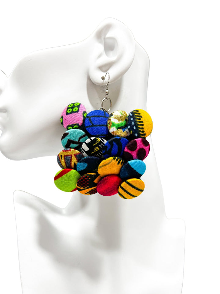 Ntoma Buttons Geometric Earrings - Trufacebygrace