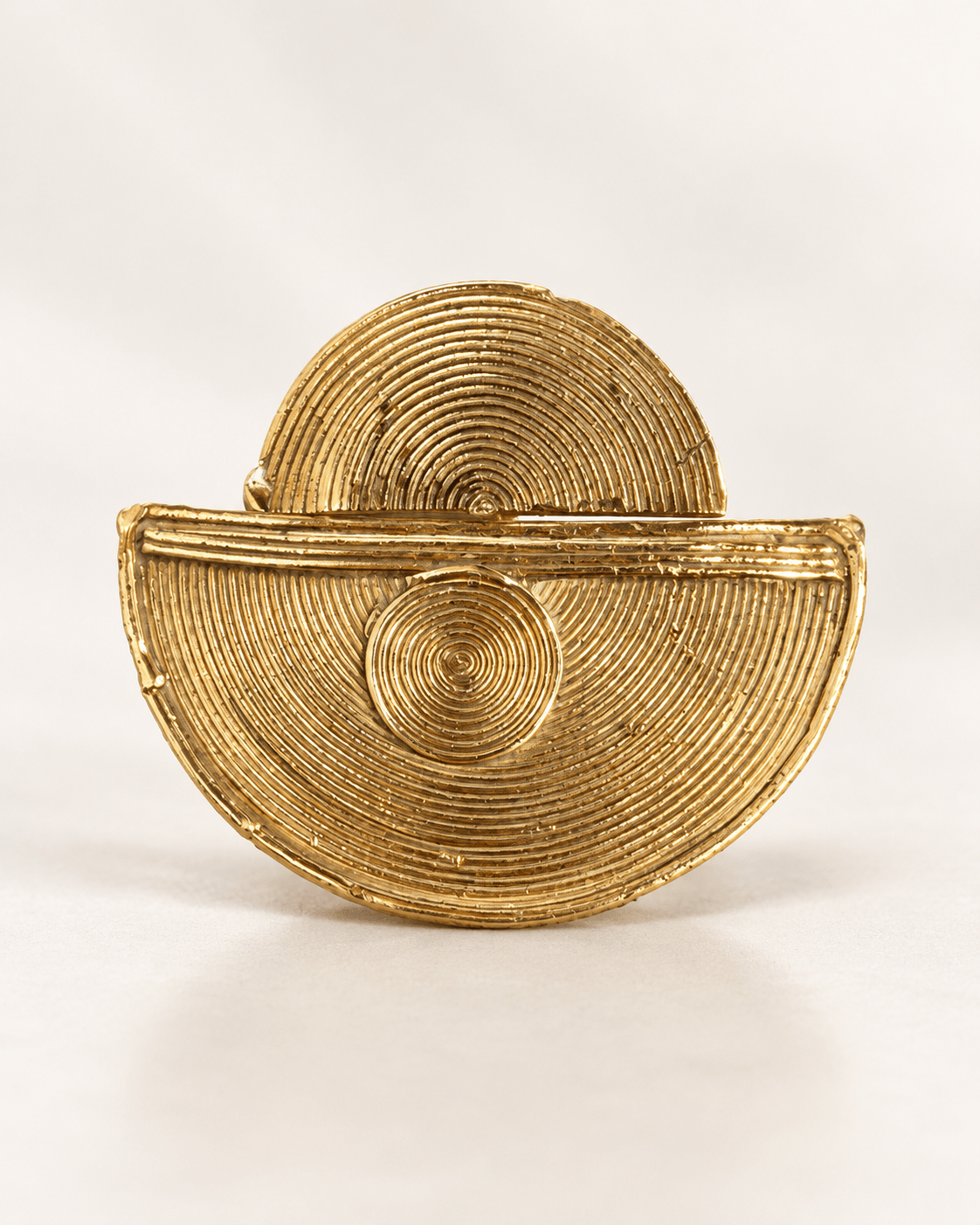 Nuru Arc Adjustable Brass Ring - Trufacebygrace