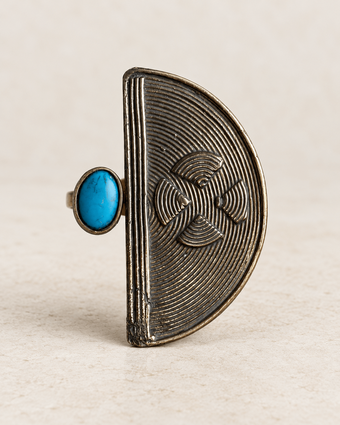 Nuru Arc Adjustable Brass Ring - Trufacebygrace