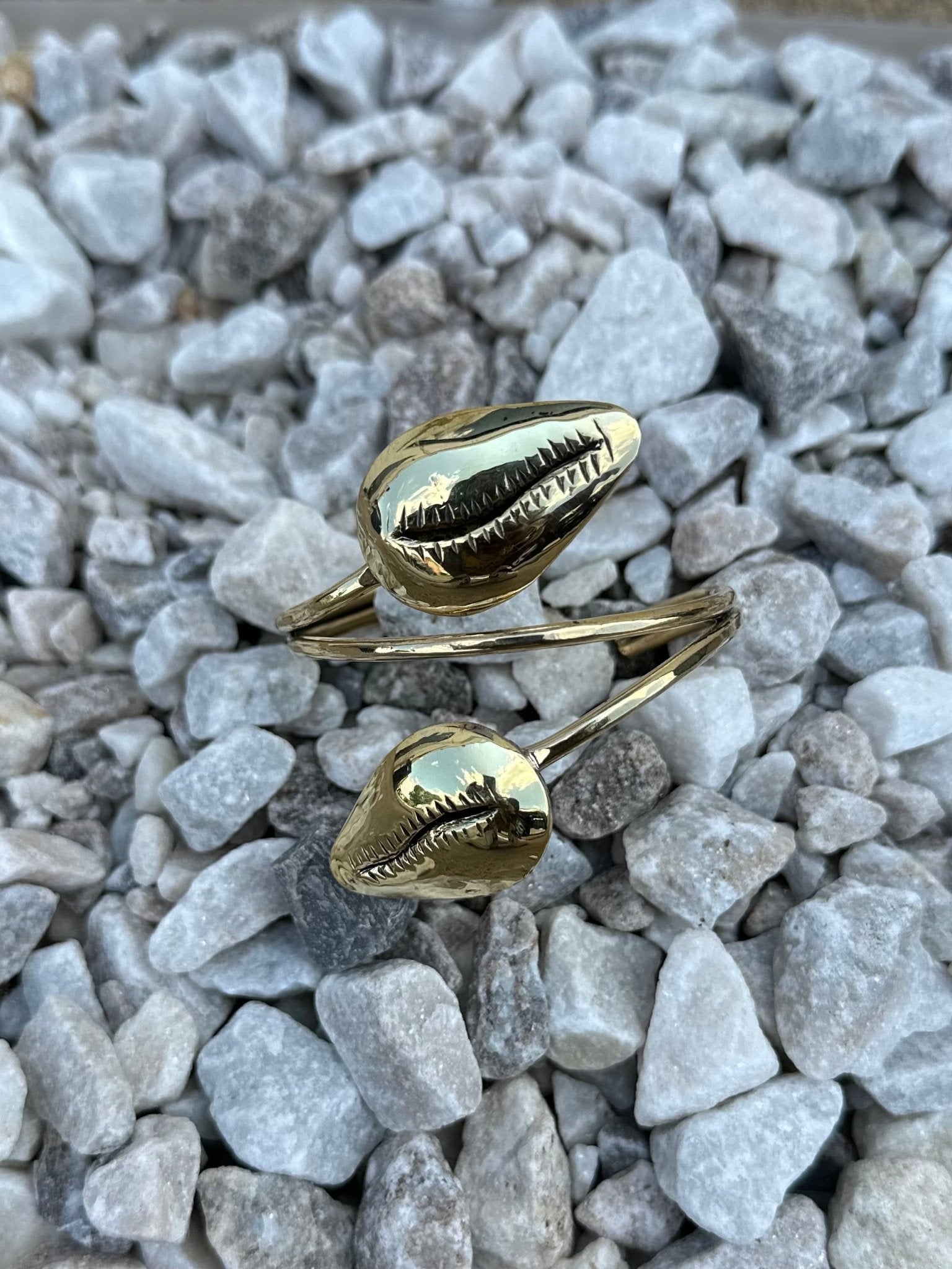 Nuru Cowry Cuff Bangle Bracelet - Trufacebygrace